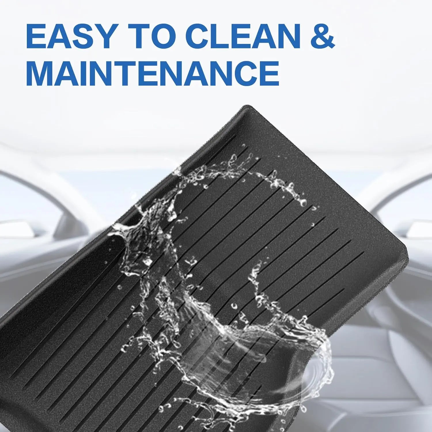 Premium All-Weather TPE Floor Mats for 2021-2024 Tesla Model Y (5 Seats) - Custom Fit Waterproof & Anti-Slip Front & Rear Full Set Car Mats - Perfect for Daily Commute, Road Trips & Winter Protection
