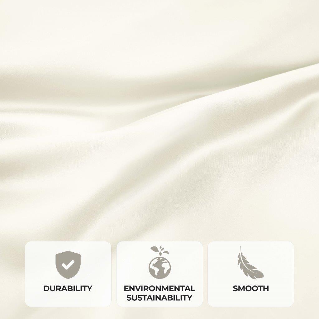 300 Thread Count Modal From Beechwood Extra Deep Pocket Sheet Set - Ultra Soft & Breathable Bedding for Queen/King Size Mattresses - Perfect for Luxury Hotels, Guest Rooms & Master Bedrooms