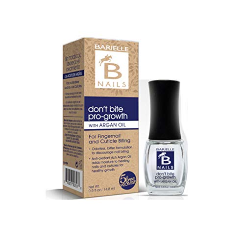 Barielle Don't Bite Pro-Growth Nail Treatment with Argan Oil - .45 oz (6-Pack) - Strengthen & Repair Damaged Nails for Healthy Growth - Perfect for Home & Salon Use