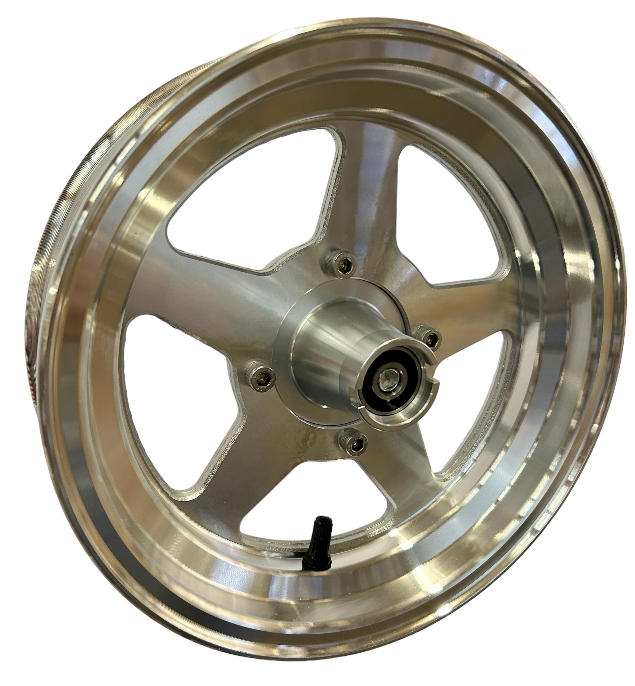 10 Inch Aluminum Mini Bike Wheel - Precision Machined for Smooth Ride - Perfect for Mini Bikes, Pocket Bikes, and DIY Motorcycle Projects