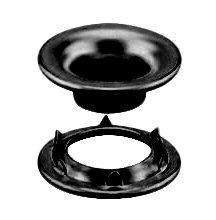 Stimpson 2RRGSWBDBC1440 Rolled Rim Grommet & Spur Washer Set - Dull Black Chemical Finish (1,440 Pieces) | Heavy-Duty, Durable & Reliable for Industrial, Automotive & Marine Applications