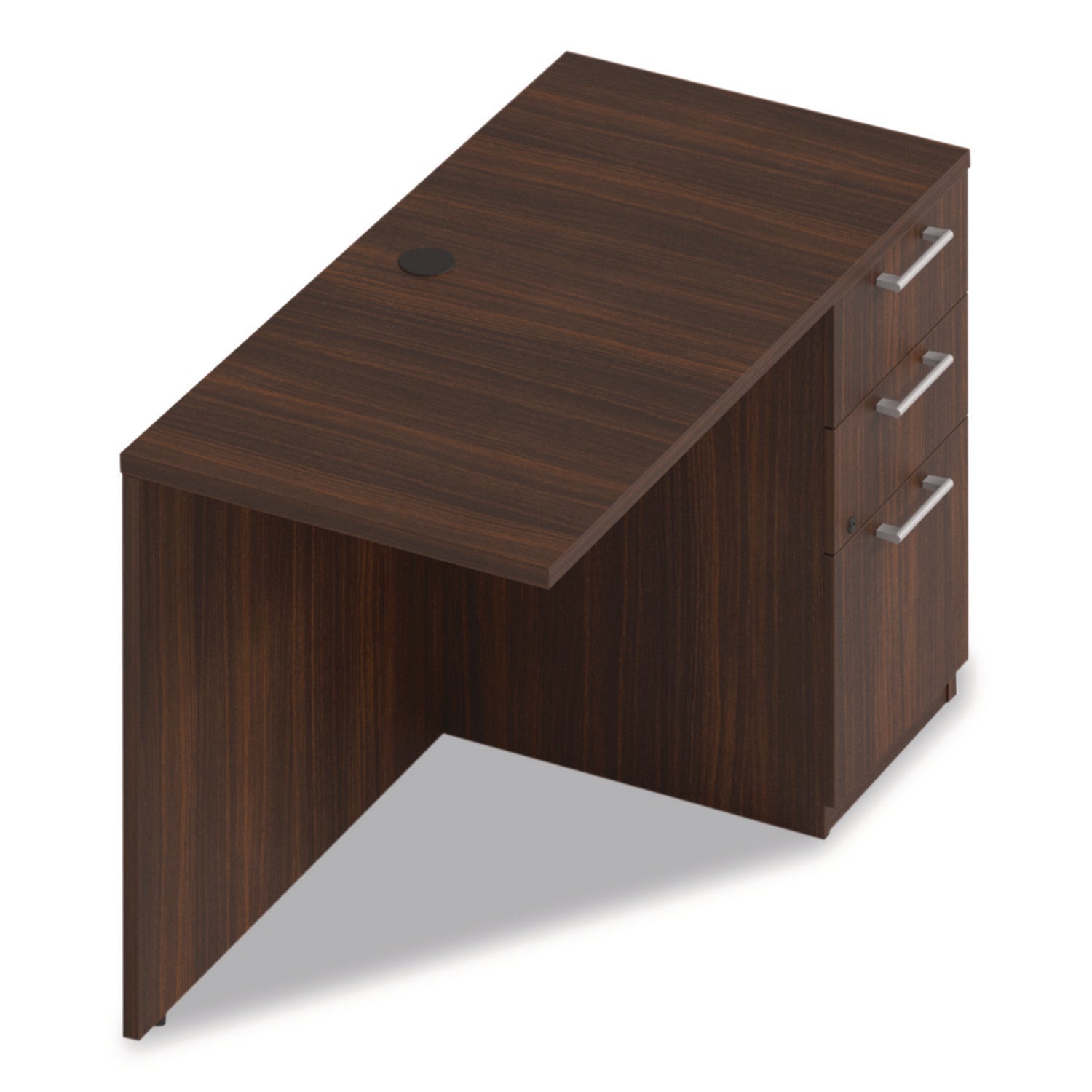 Alera® Seville Right-Hand Desk Return with Pedestal - 48