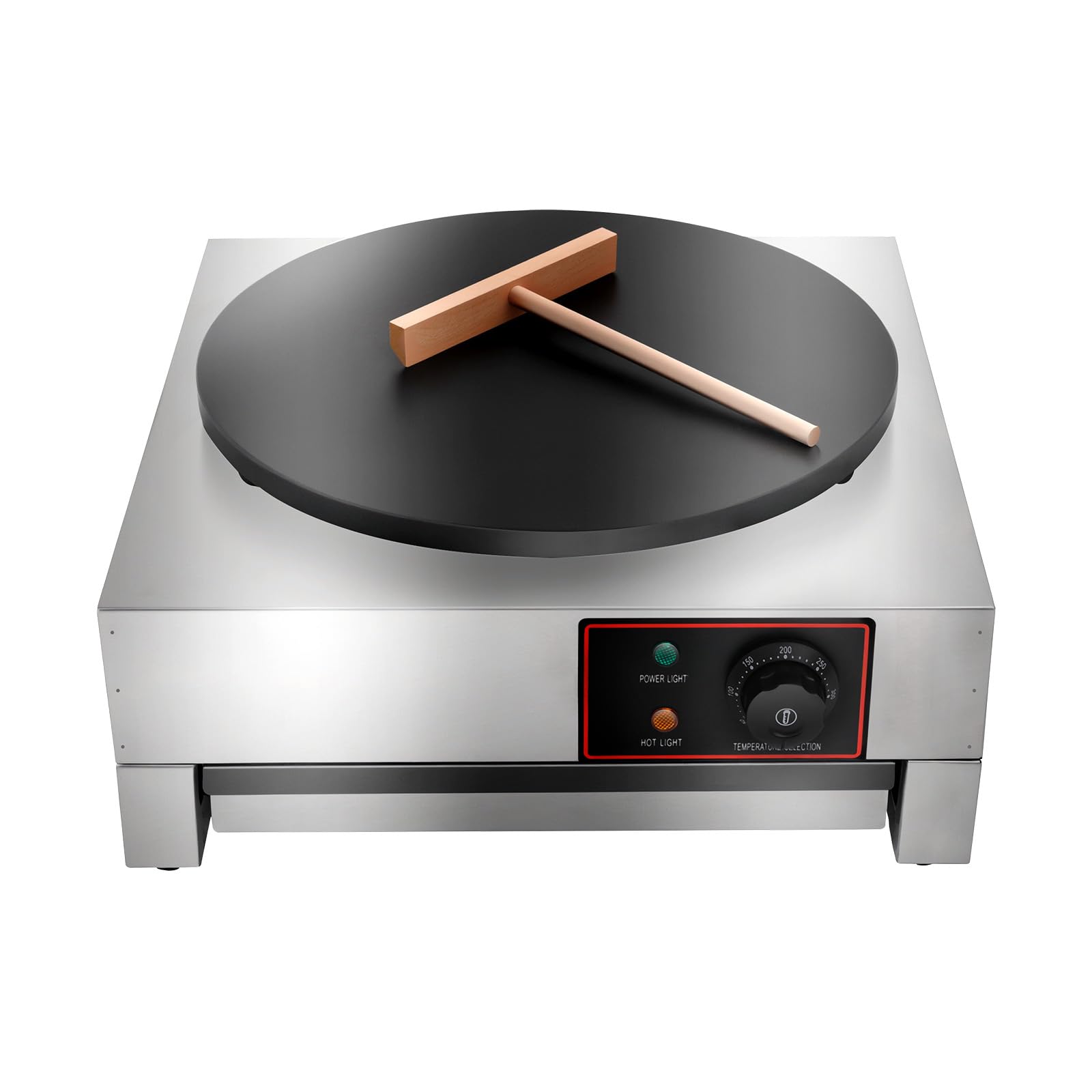 Electric Crepe Maker 110V - Non-Stick Commercial Crepe Pan & Pancake Griddle Machine - Stainless Steel Breakfast Maker for Kitchen, Restaurants, and Snack Shops - Perfect for Crepes, Pancakes, and Quick Breakfast Meals