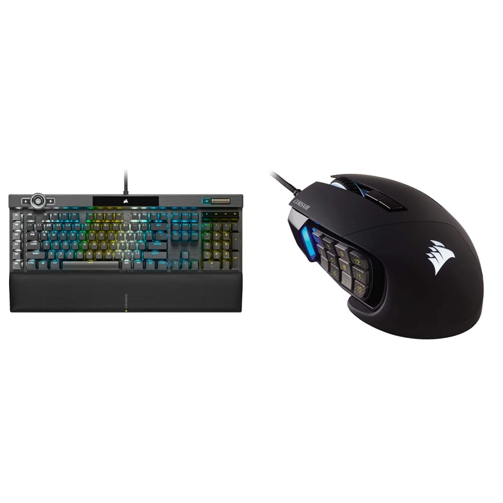 Corsair K100 RGB Gaming Keyboard & Mouse Combo - 18000 DPI for MOBA/MMO