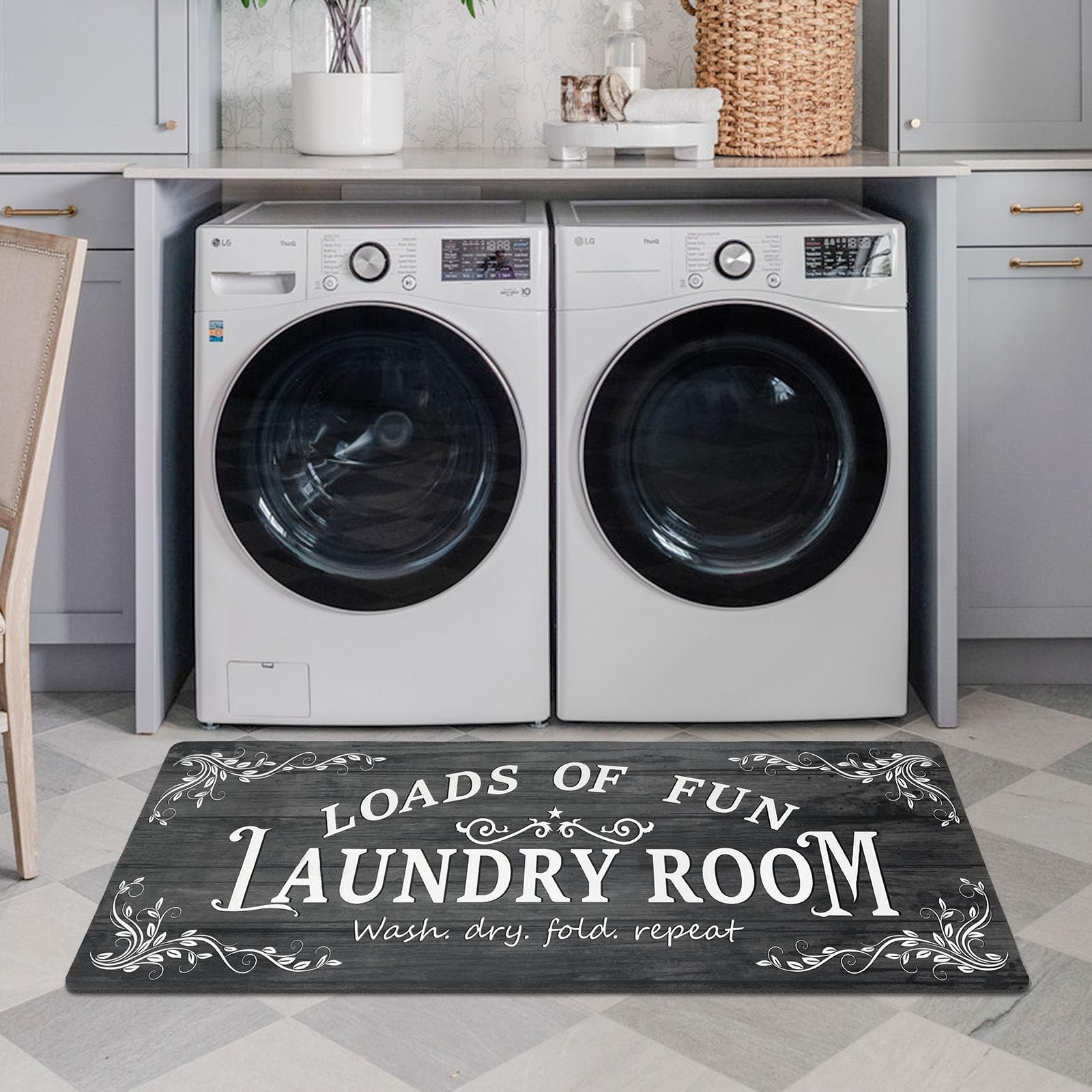 Non-Slip Waterproof Laundry Room Rug Runner 20