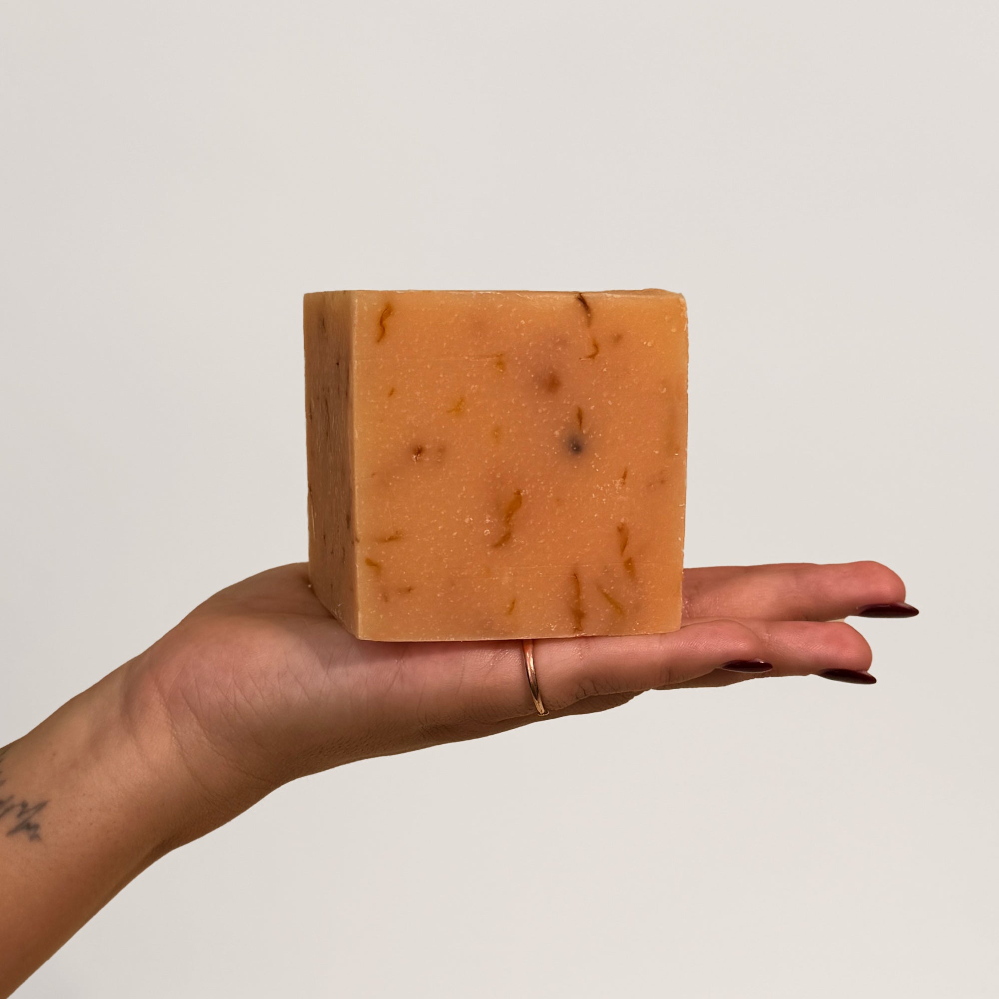 Natural Rose Tangerine Lavender Handmade Soap 11oz - Moisturizing & Aromatherapy for Skin Care, Relaxation & Gift Giving