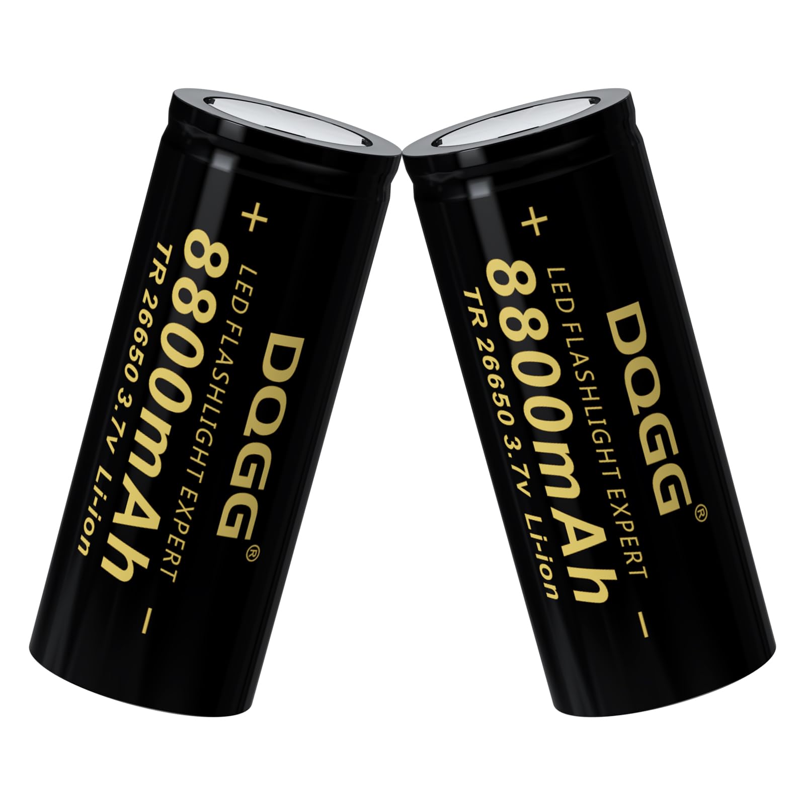 8800mAh 26650 Rechargeable Batteries (2-Pack) - 3.7V Flat Top Lithium Ion Battery for LED Flashlights, Headlamps & Outdoor Gear - Perfect for Camping, Hiking, and Emergency Power Supply