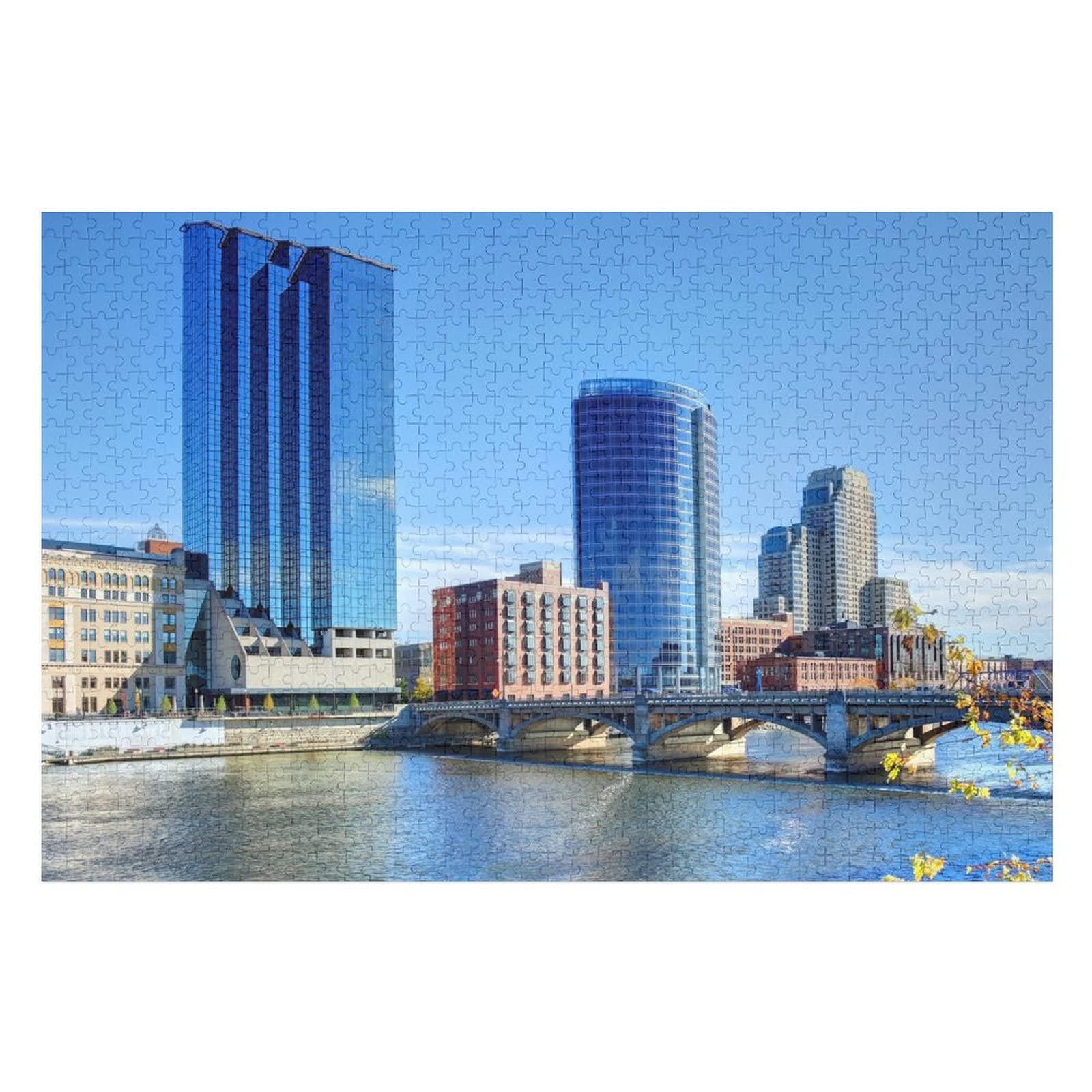 1000 Piece Jigsaw Puzzle - Grand Rapids Landscape Scenery for Adults & Kids - Educational & Fun Family Game - 38x26cm - Perfect for Relaxation, Brain Training & Family Bonding Time