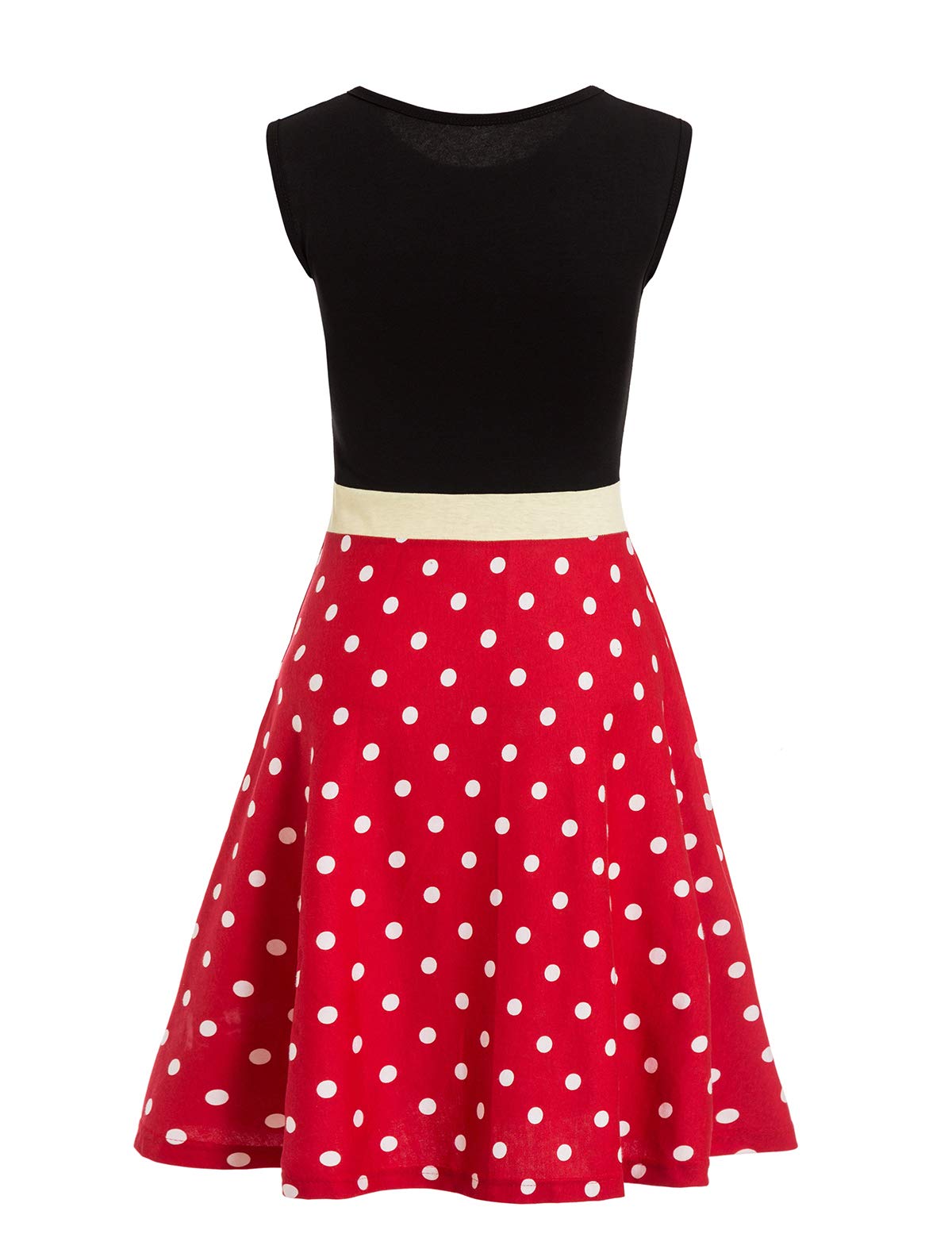 Minnie Mouse Women's Red & White Polka Dot Dress - Halloween Costume for Adults, Plus Size XL - Perfect for Cosplay, Theme Parties & Disney Events
