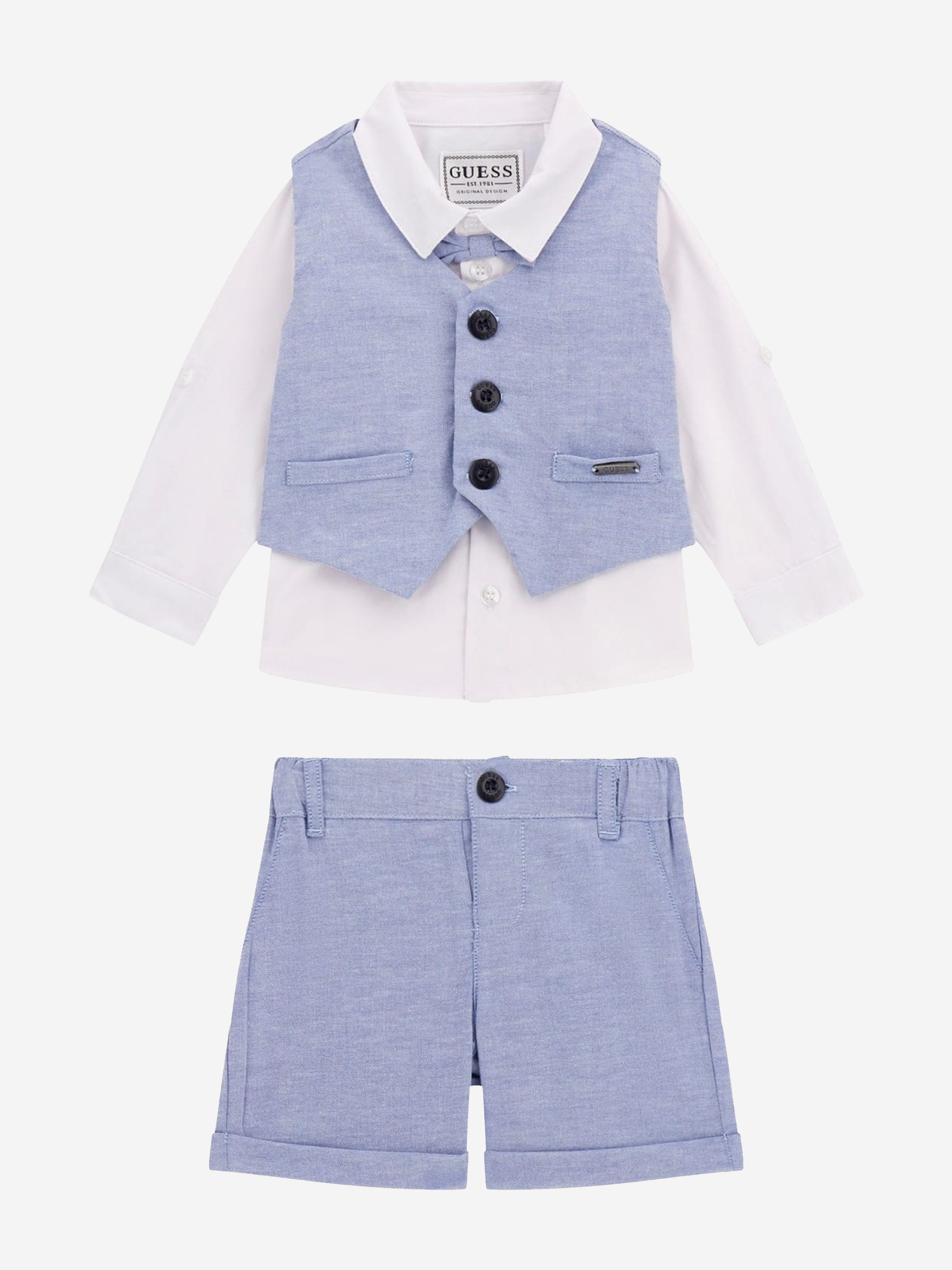 Blue Baby Boys Short Suit Set - Cute & Comfortable Outfit for Summer Playdates, Parties & Photos