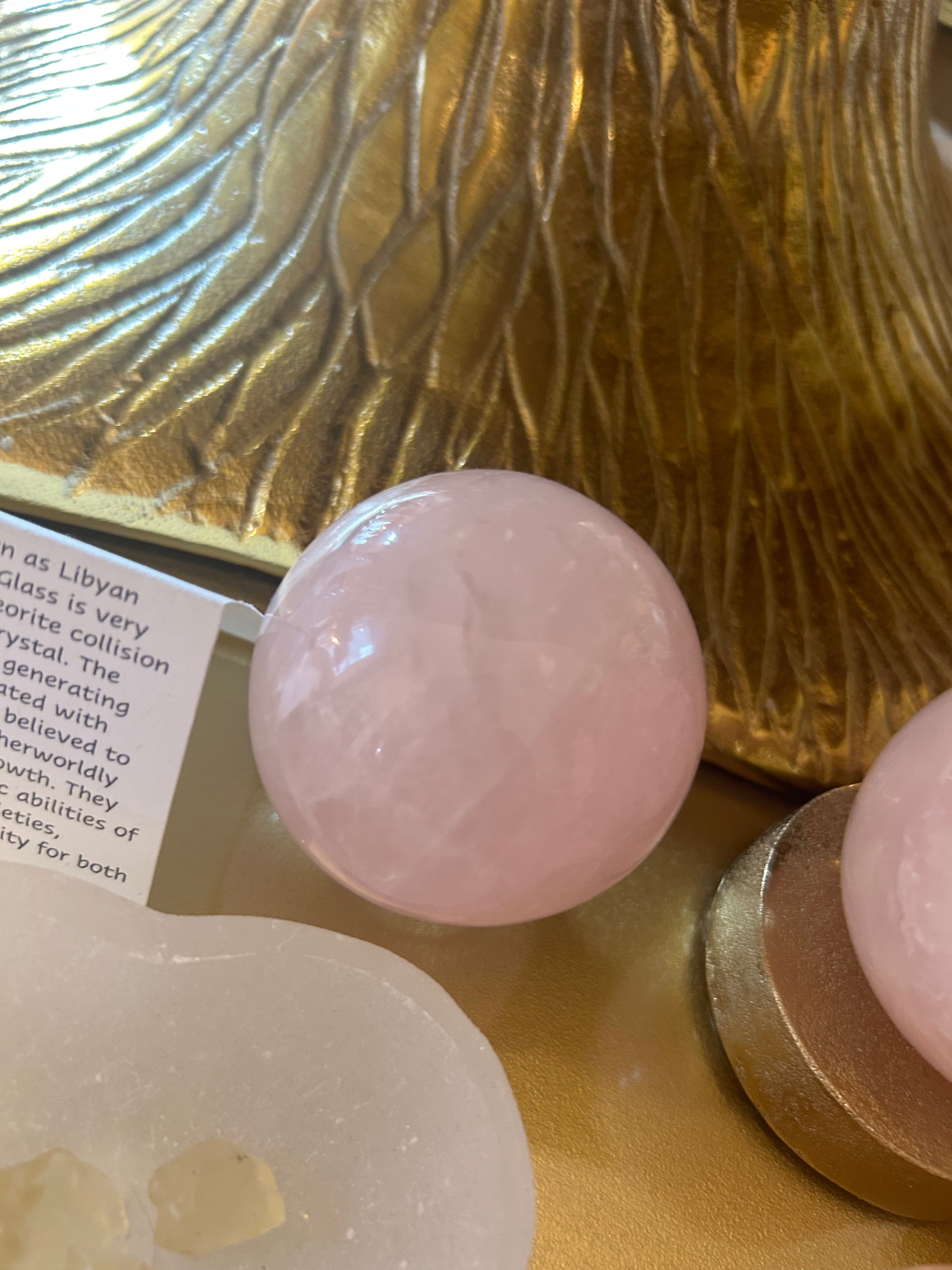 Medium Rose Quartz Sphere - Natural Healing Crystal for Meditation, Reiki & Home Decor | Perfect for Spiritual Gifts, Yoga Spaces & Positive Energy