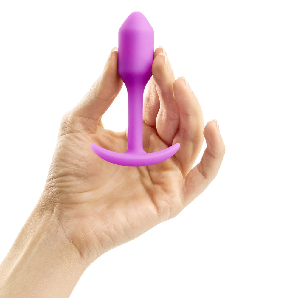 B Vibe Weighted Snug Plug 1 - Premium Anal Plug for Comfort & Pleasure - Perfect for Beginners & Solo Play