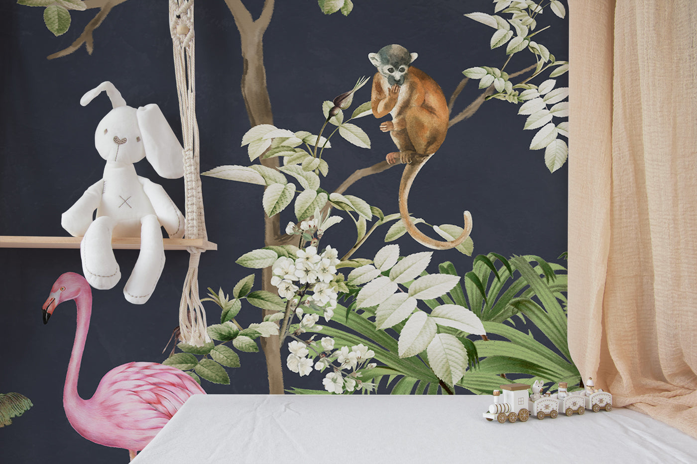 Vibrant Exotic Tropical Wallpaper - Waterproof Peel & Stick Wall Mural for Home Decor | Perfect for Living Room, Bedroom, and Office