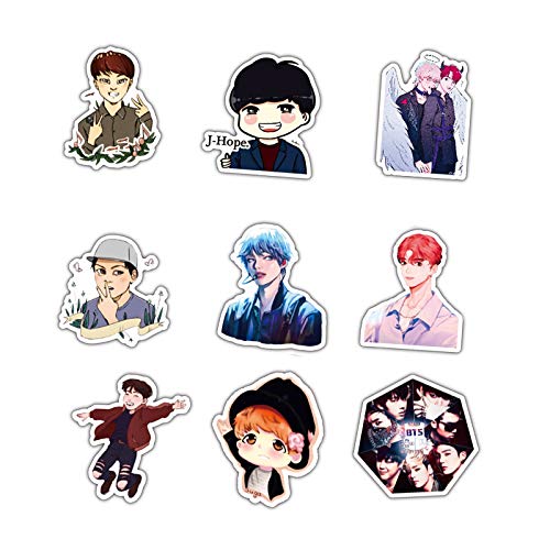 50pcs Cute Kpop Stickers for Laptop, Water Bottle, Phone, Computer, Skateboard, Luggage & Helmet - Trendy Decals for Teens - Perfect for School, Office & Personalizing Accessories