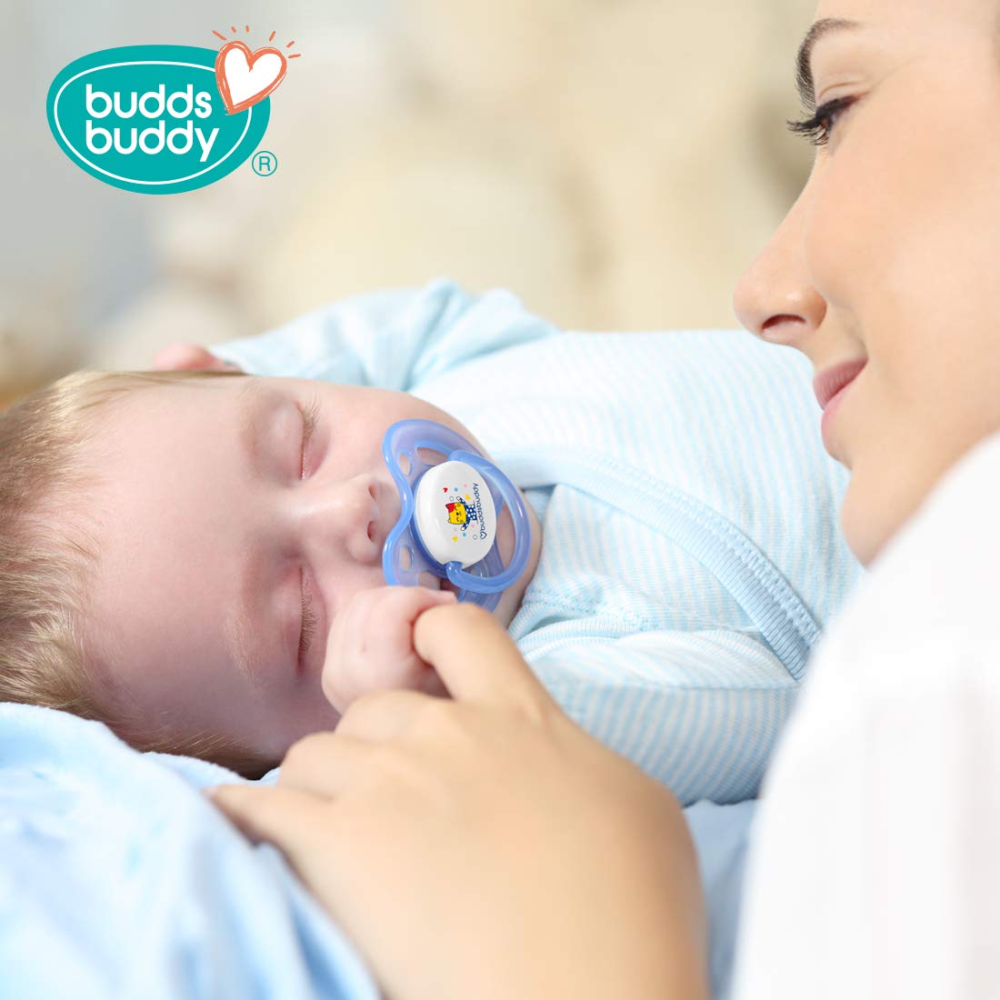 Buddsbuddy Butterfly Baby Pacifier - Soft Silicone Soother for Newborns & Infants, BPA-Free, BB7219 (Red) - Perfect for Daycare, Travel & Sleep Comfort