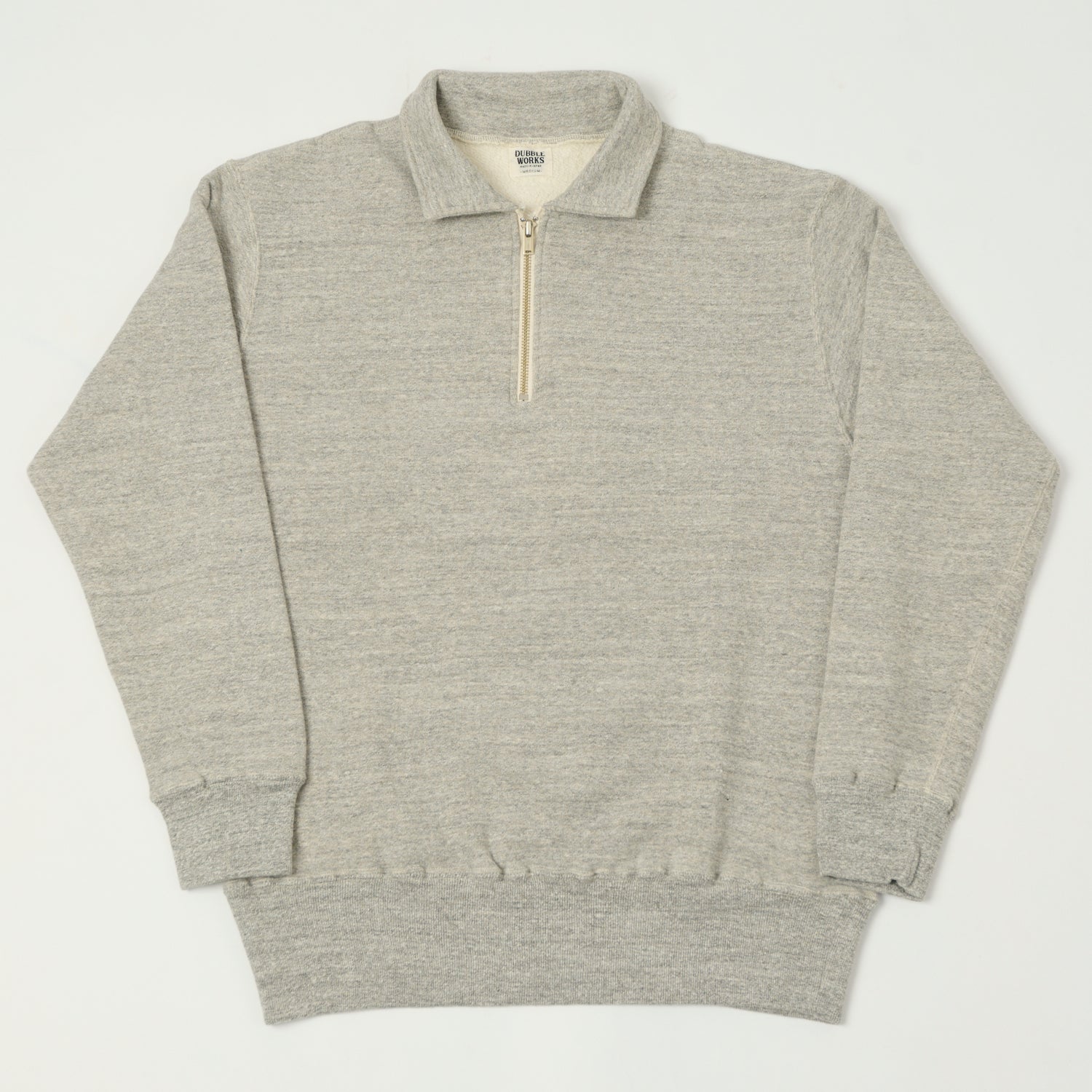 Dubbleworks Tsuriami Quarter Zip Sweatshirt - Heather Grey Pullover for Men & Women | Comfortable Casual Wear for Outdoor Activities & Everyday Use