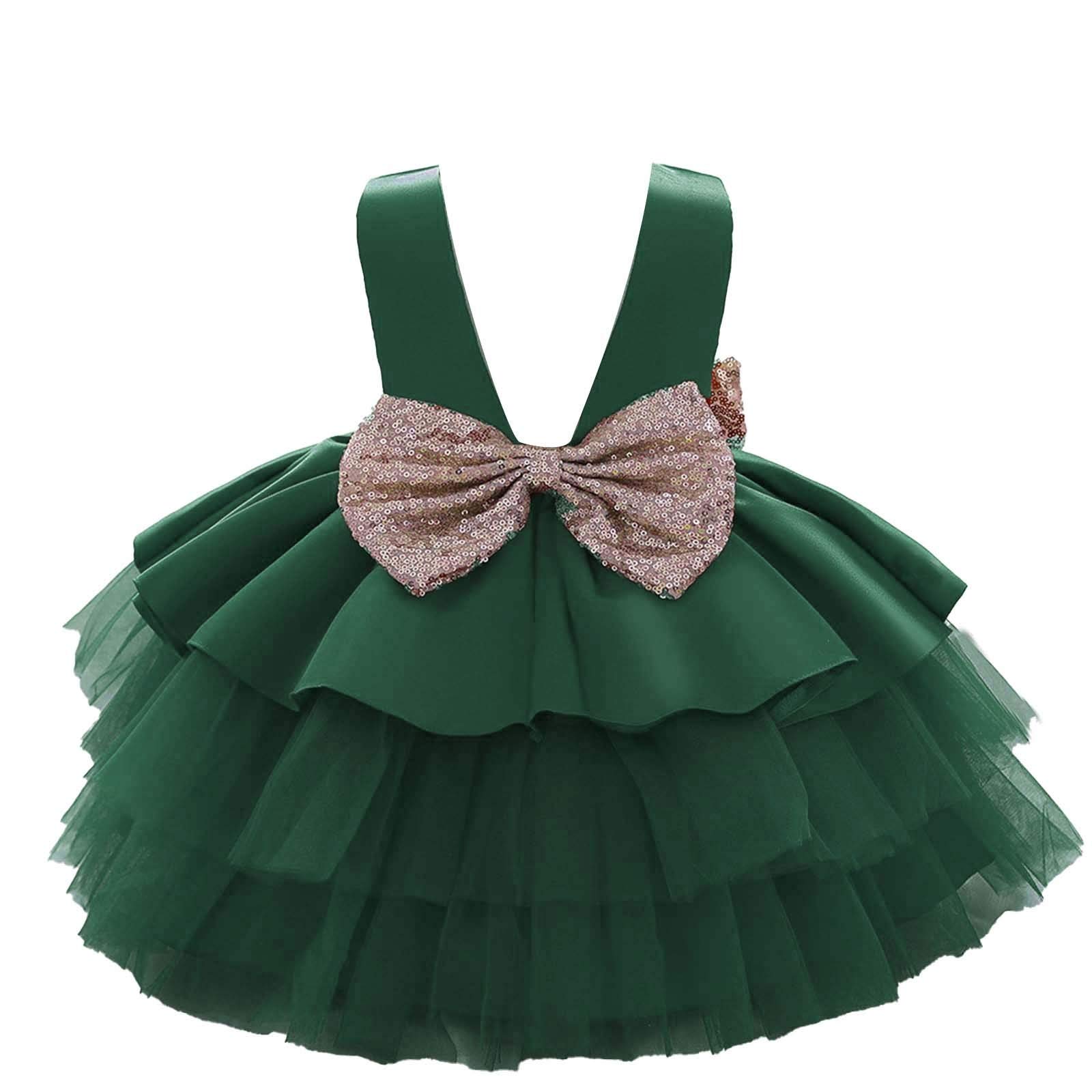 Choomomo Girls' Sleeveless Sequin Flower Girl Dress - Sparkling Princess Pageant Tutu Gown for Baptism, Christening & Special Occasions | Perfect for Weddings, Birthday Parties & Photo Shoots