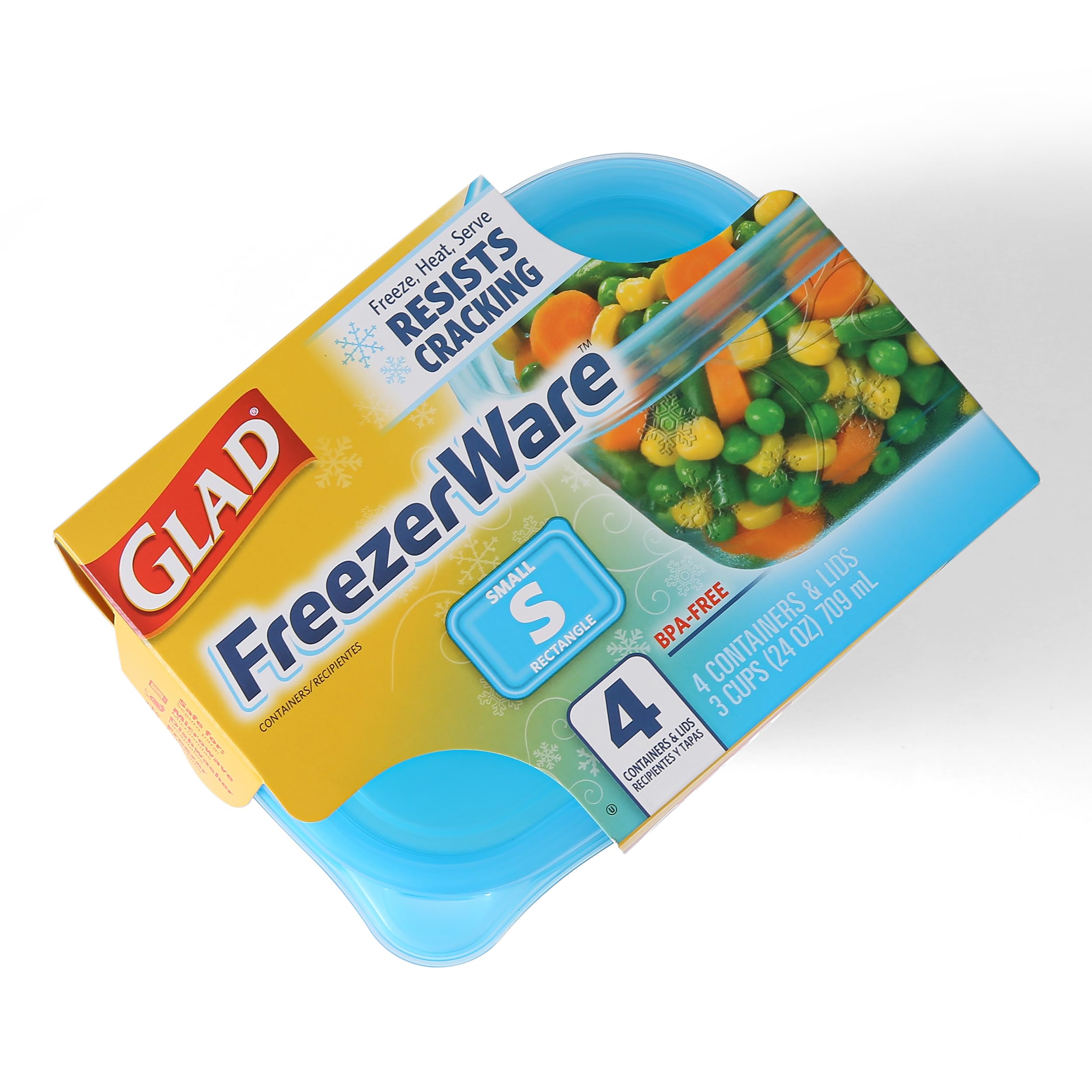 Gladware Freezer-Safe Food Storage Containers, 24-Piece Set (6 Count x 4 oz Small Rectangle) | BPA-Free Meal Prep Containers for Freezing & Freshness Preservation | Perfect for Meal Prep, Leftovers & Bulk Food Storage