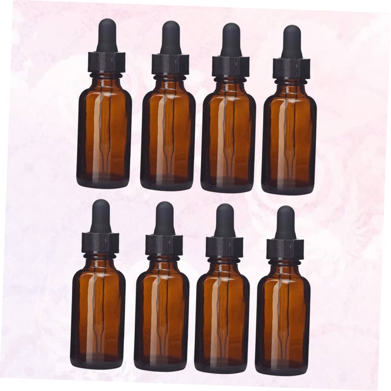 FRCOLOR 8 Pack Travel-Sized Refillable Glass Dropper Bottles - Essential Oil Containers, Mini Spray Bottles for DIY Skincare, Aromatherapy & Travel Use - Perfect for Liquids, Serums & Perfumes
