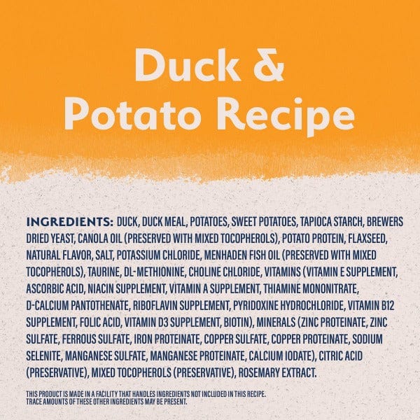 Natural Balance Reserve Grain-Free Duck & Potato Recipe Dry Dog Food - High Protein, Hypoallergenic for Sensitive Stomachs - Perfect for Adult Dogs with Allergies or Digestive Issues