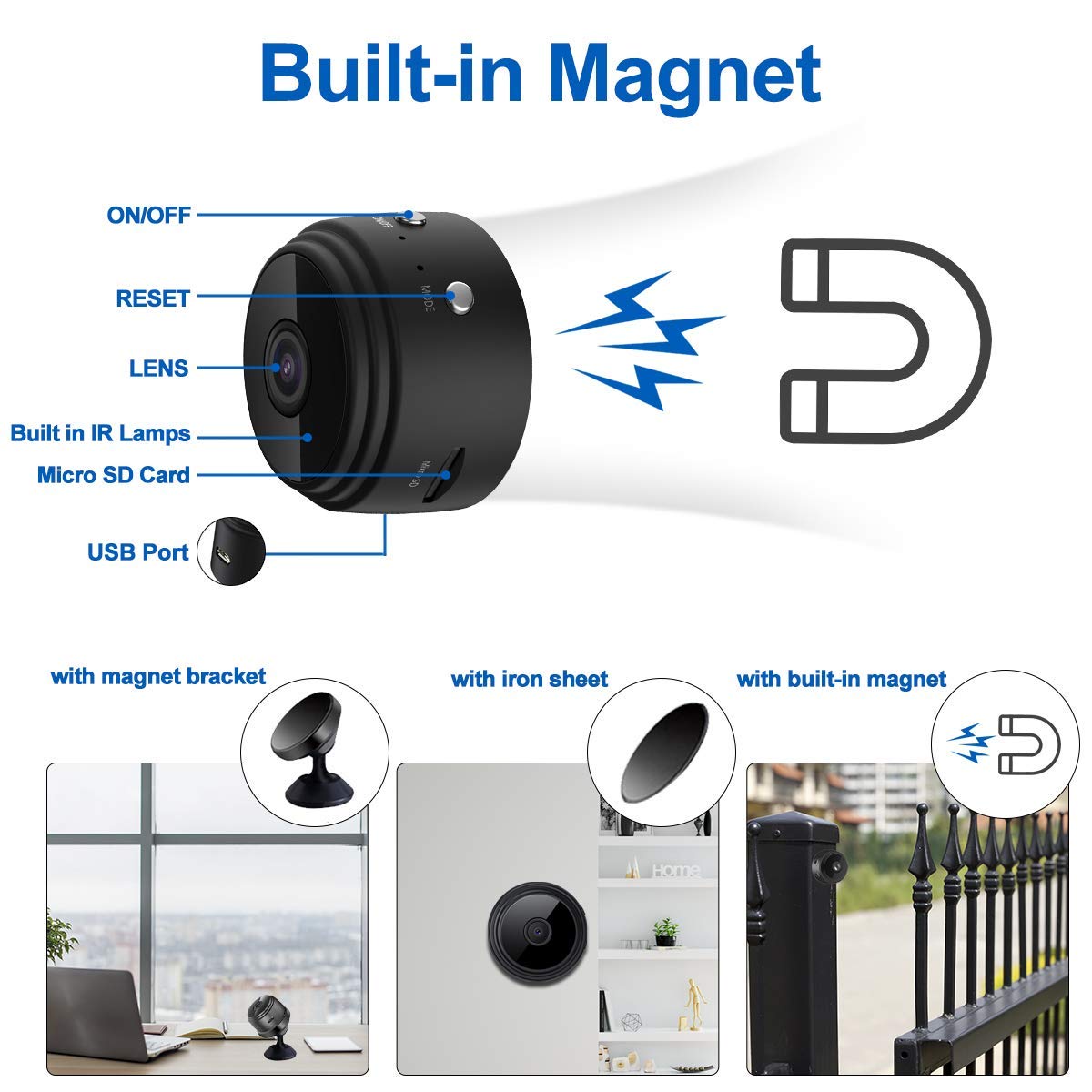 TECHNOVIEW Full HD 1080p Wi-Fi Wireless Security Camera with Night Vision, Motion Detection & Audio - IP Camera for Home, Office & Outdoor Surveillance (Indoor/Outdoor Use)