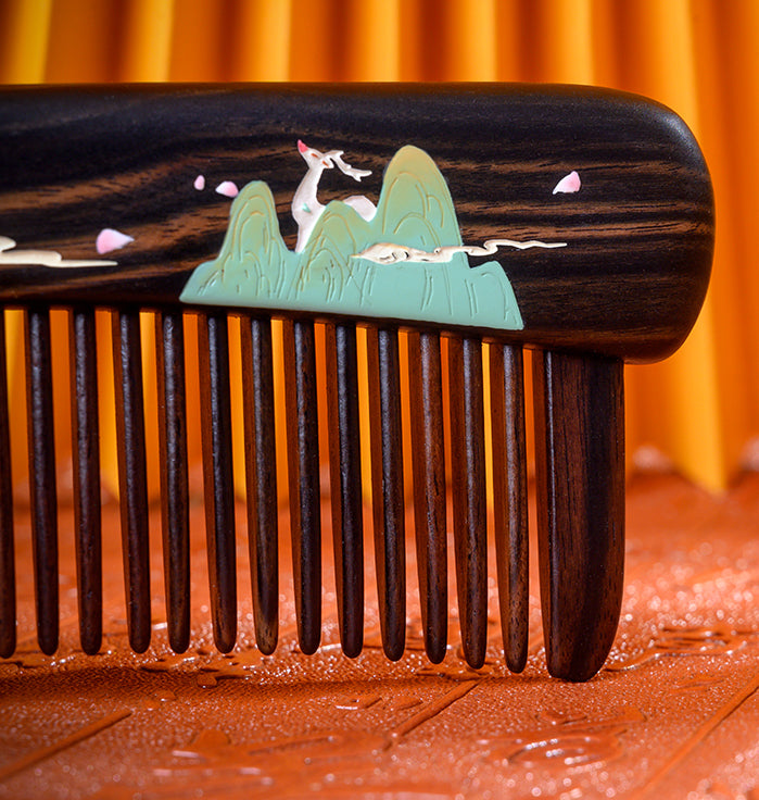 Magical Unicorn Wooden Hair Brush for Kids - Gentle Detangling & Styling for Girls' Soft Hair - Perfect for Home, Travel & Gifts