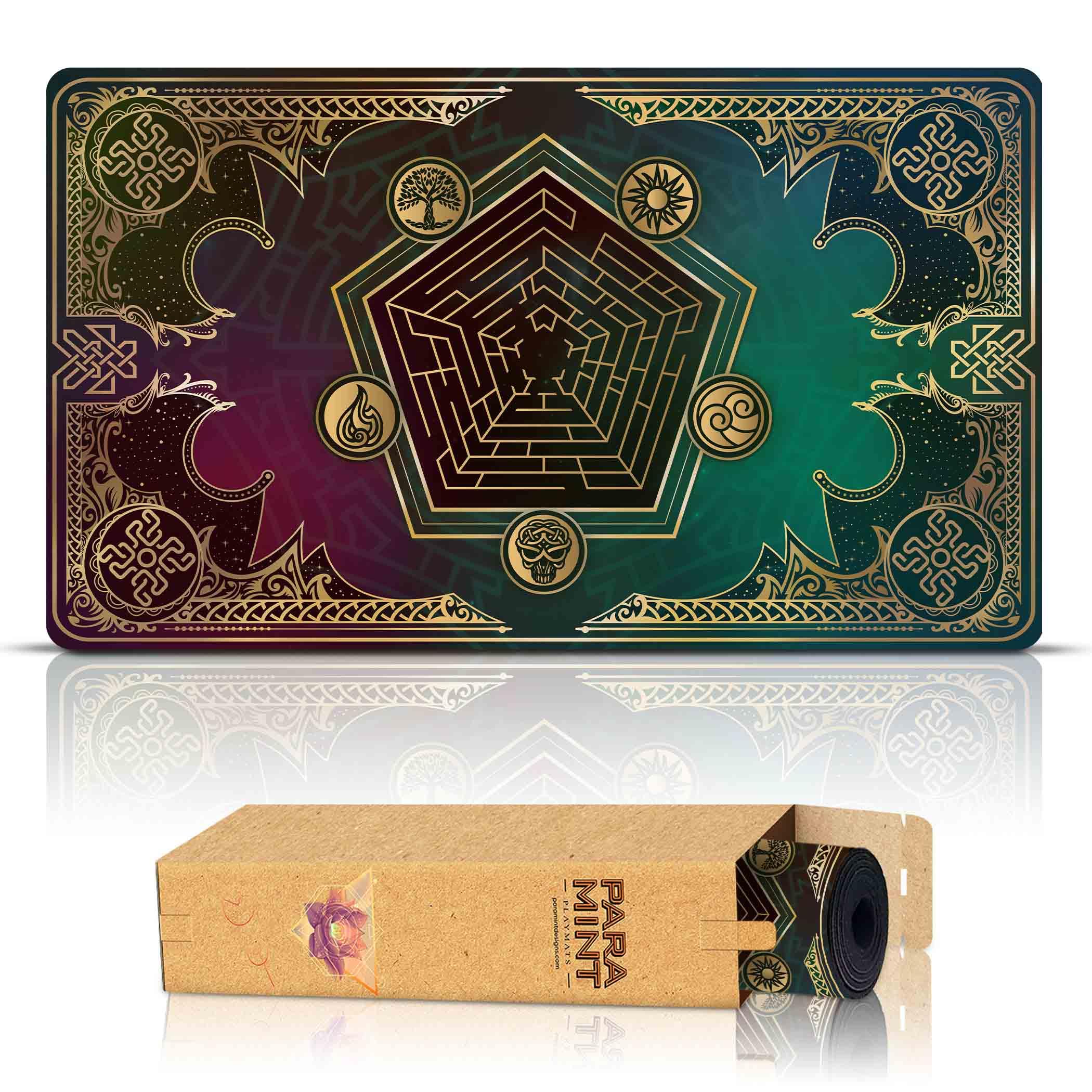 Premium MTG Playmat - Mana Blast Design for Magic The Gathering, YuGiOh & TCG Games | Non-Slip Card Mat for Casual & Competitive Play | Original Art Gaming Accessory for Tabletop Tournaments & Home Game Nights
