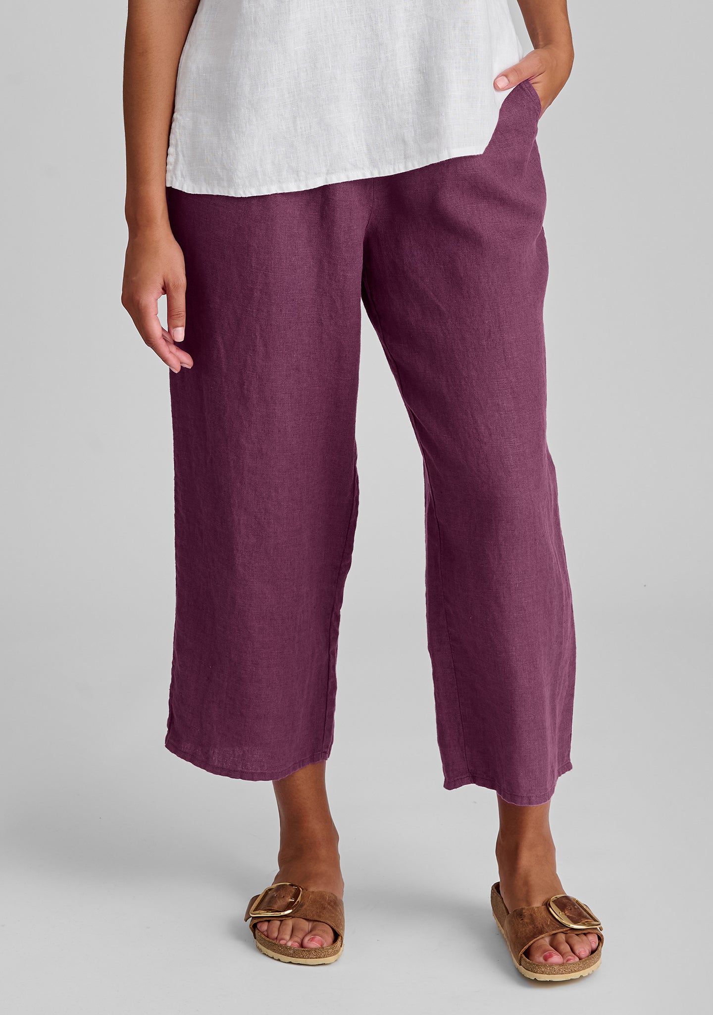 Comfortable Linen Pants with Elastic Waist for Women - Breathable Summer Casual Pants - Perfect for Travel, Yoga, and Lounge Wear