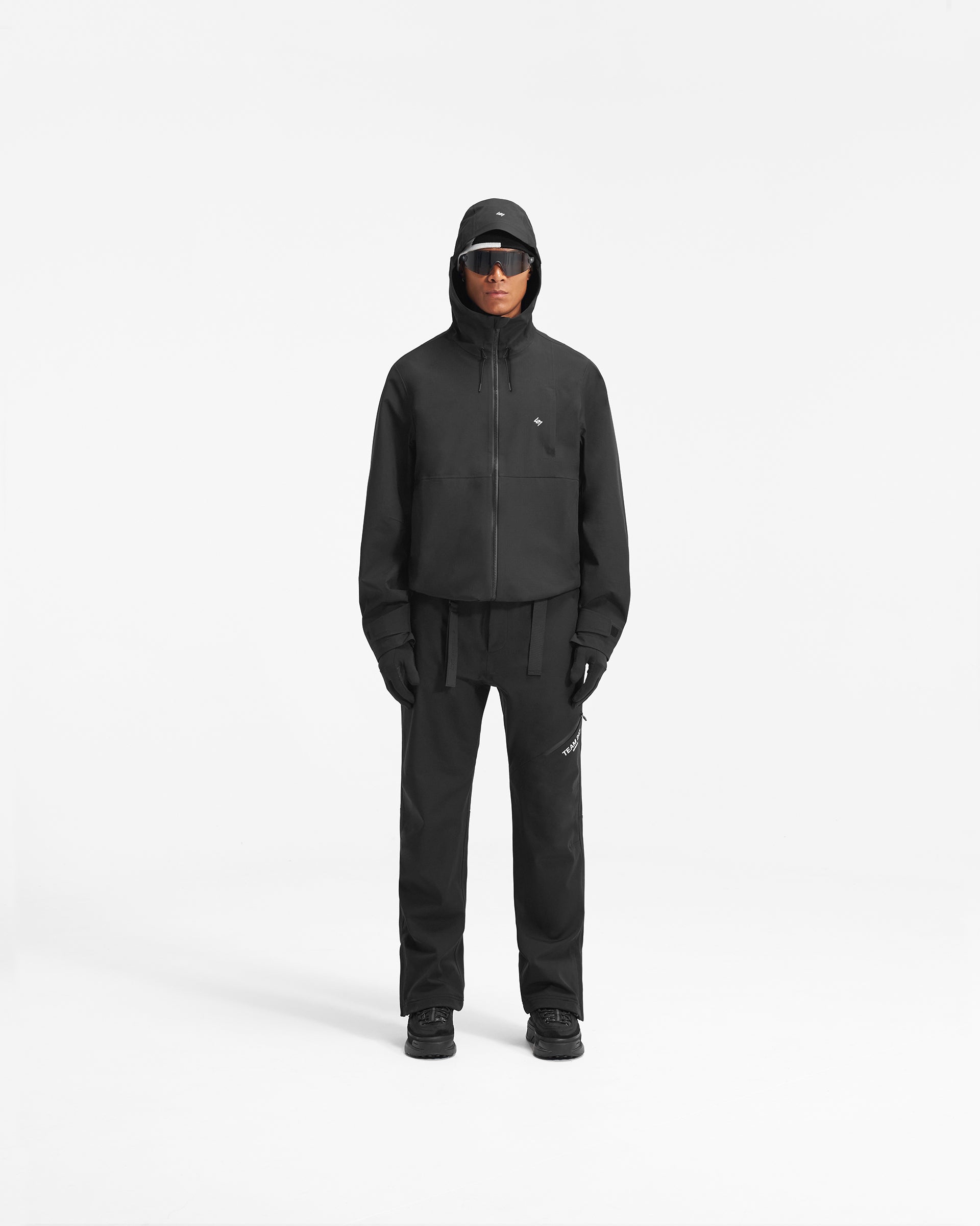Team 247 Technical Jacket - Waterproof Windbreaker for Outdoor Activities | Lightweight & Breathable Men's Running Jacket for Hiking, Camping & Travel (Black)