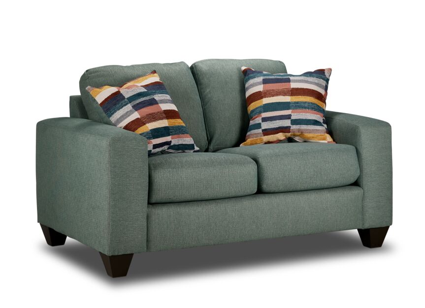 Luxury Cindy Sofa and Loveseat Set - Modern Jade Green Upholstered Living Room Furniture for Small Spaces | Perfect for Apartments, Condos & Cozy Home Decor