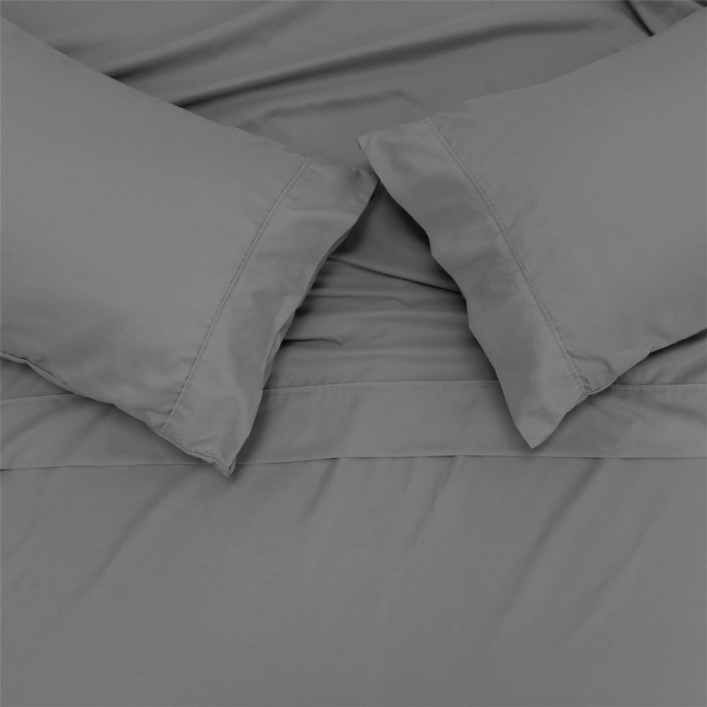 Premium Heather Gray Pillowcases Set - Soft & Breathable Luxury Bedding for Ultimate Comfort - Perfect for Home, Hotel, and Travel Use