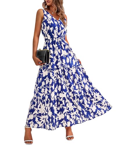 Royal Blue Beige Flower
