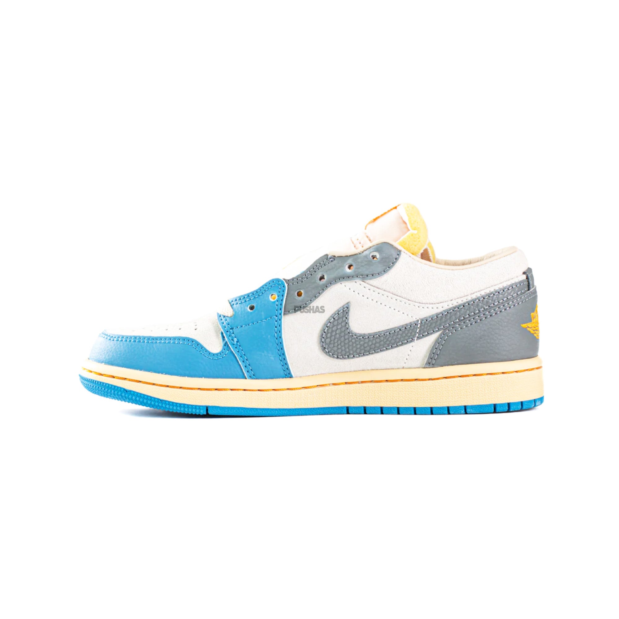 Air Jordan 1 Low 'Vintage UNC Grey' Sneakers (2022) - Men's Basketball Shoes for Casual Wear & Street Style Fashion