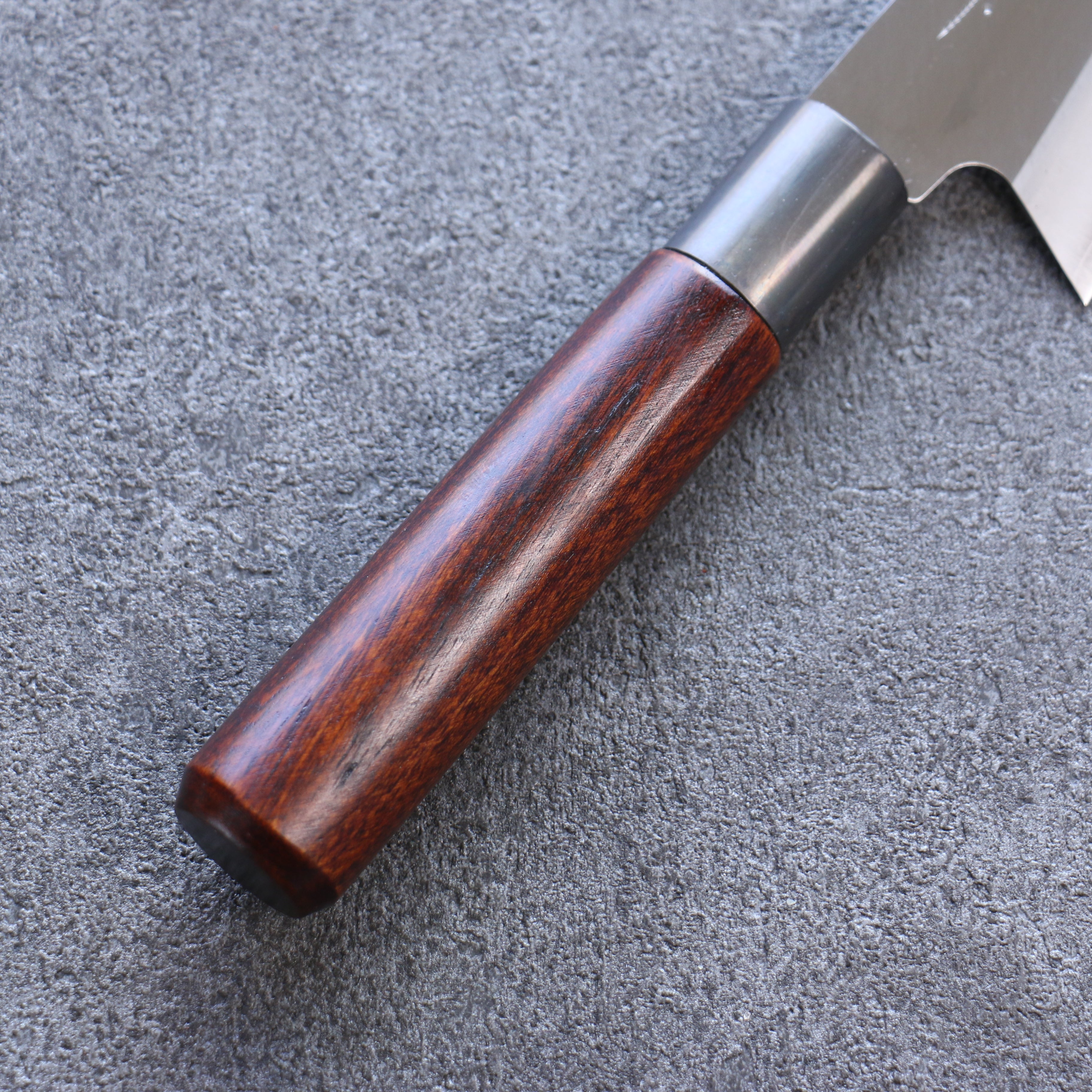Premium Misuzu VG10 Kasumitogi Small Bunka Knife 150mm - Japanese Damascus Steel Blade with Brown Lacquered Handle - Perfect for Sushi, Vegetables & Precision Cutting in Professional Kitchens