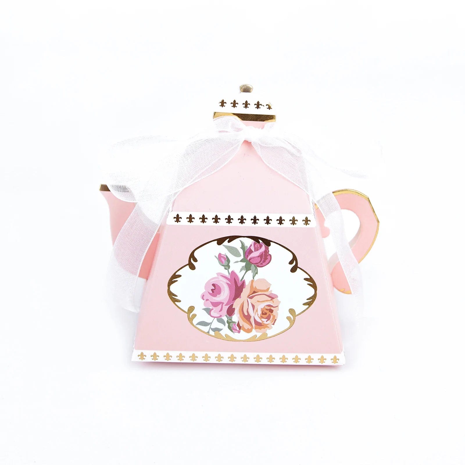 25 Mini Teapot Wedding Favors with Ribbon - Elegant Tea Party Favors for Bridal Shower, Baby Shower & Special Events
