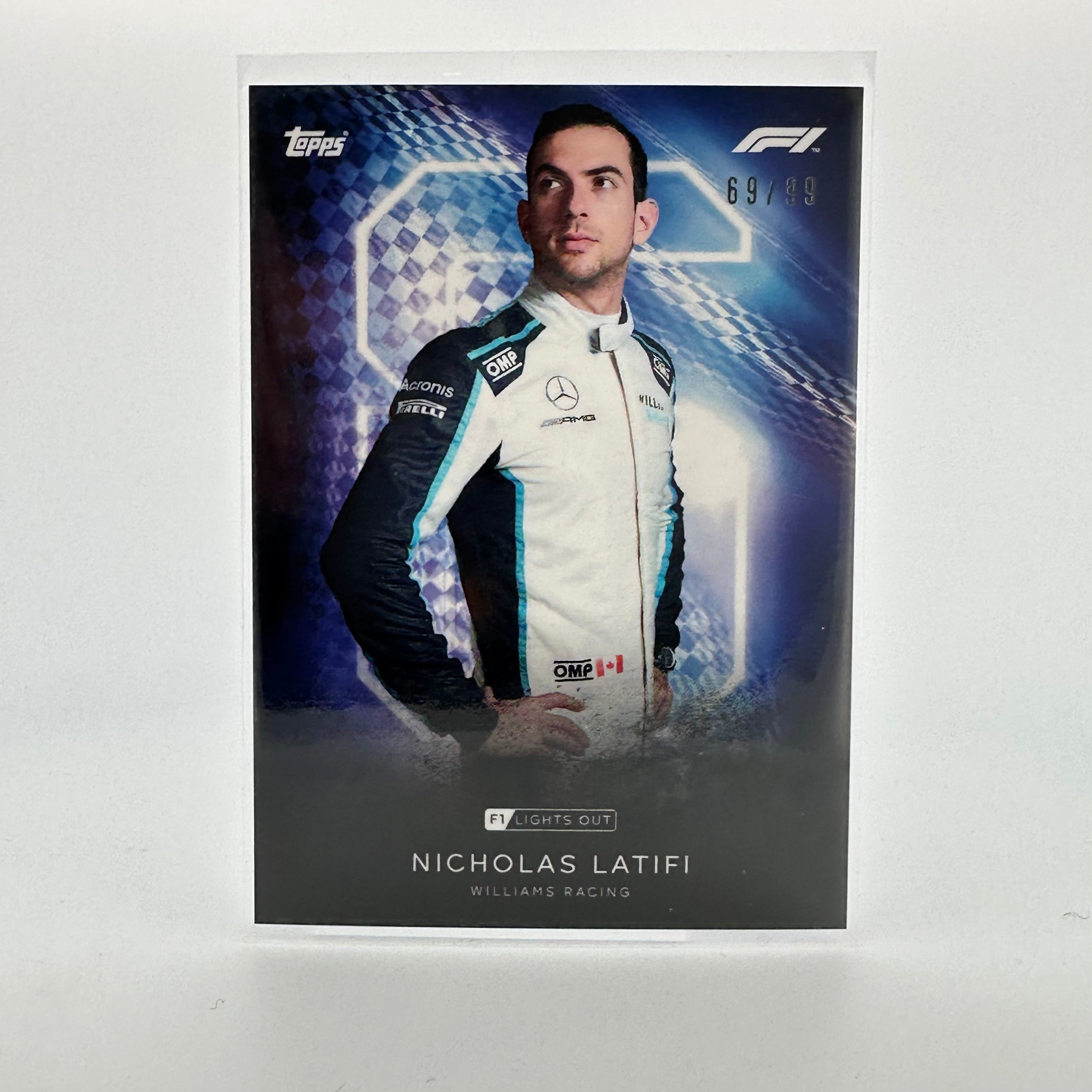 Nicholas Latifi F1 Racing Driver Blue Parallel Collectible Card - Perfect for F1 Fans, Collectors, and Sports Memorabilia Enthusiasts