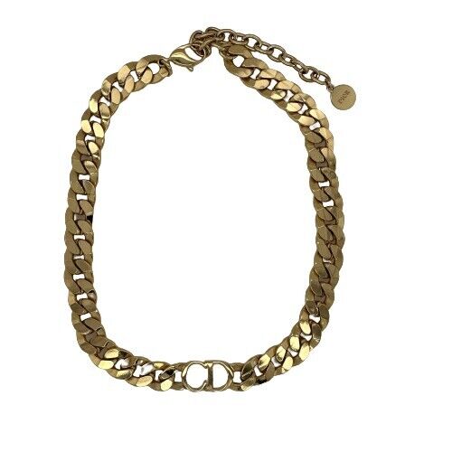Christian Dior Danseuse Étoile Gold Choker Necklace - Luxury CD Pendant Jewelry for Women, Perfect for Parties, Weddings & Special Occasions