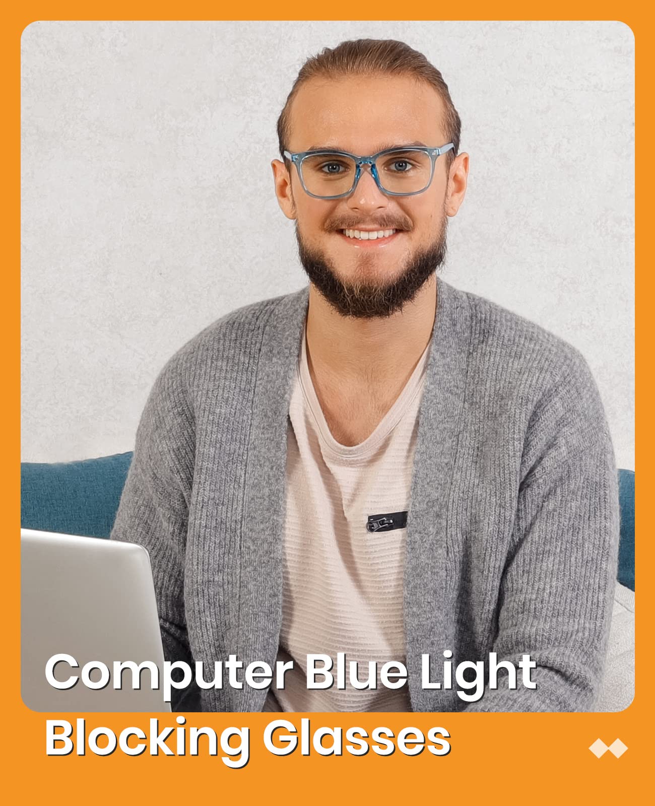 Cyxus Blue Light Blocking Glasses for Computer & Screen Use - Anti UV Glare Filter, Gaming & Reading Eyewear for Men & Women - Reduce Eye Strain & Improve Sleep