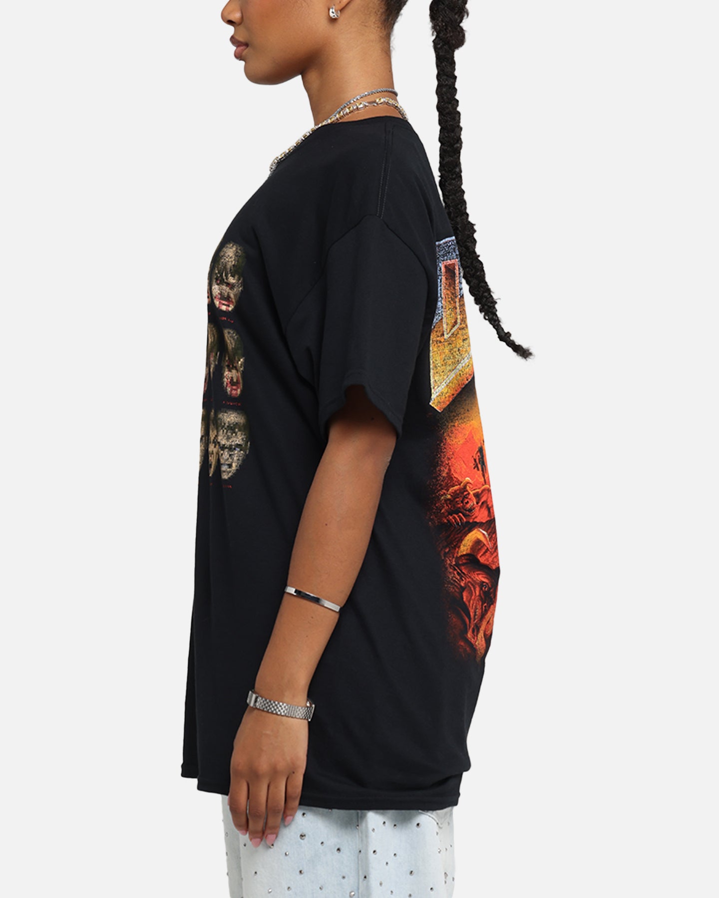 73 Studio X Doom Today I Feel Graphic T-Shirt - Black Cotton Tee for Men - Casual Streetwear & Gaming Outfit