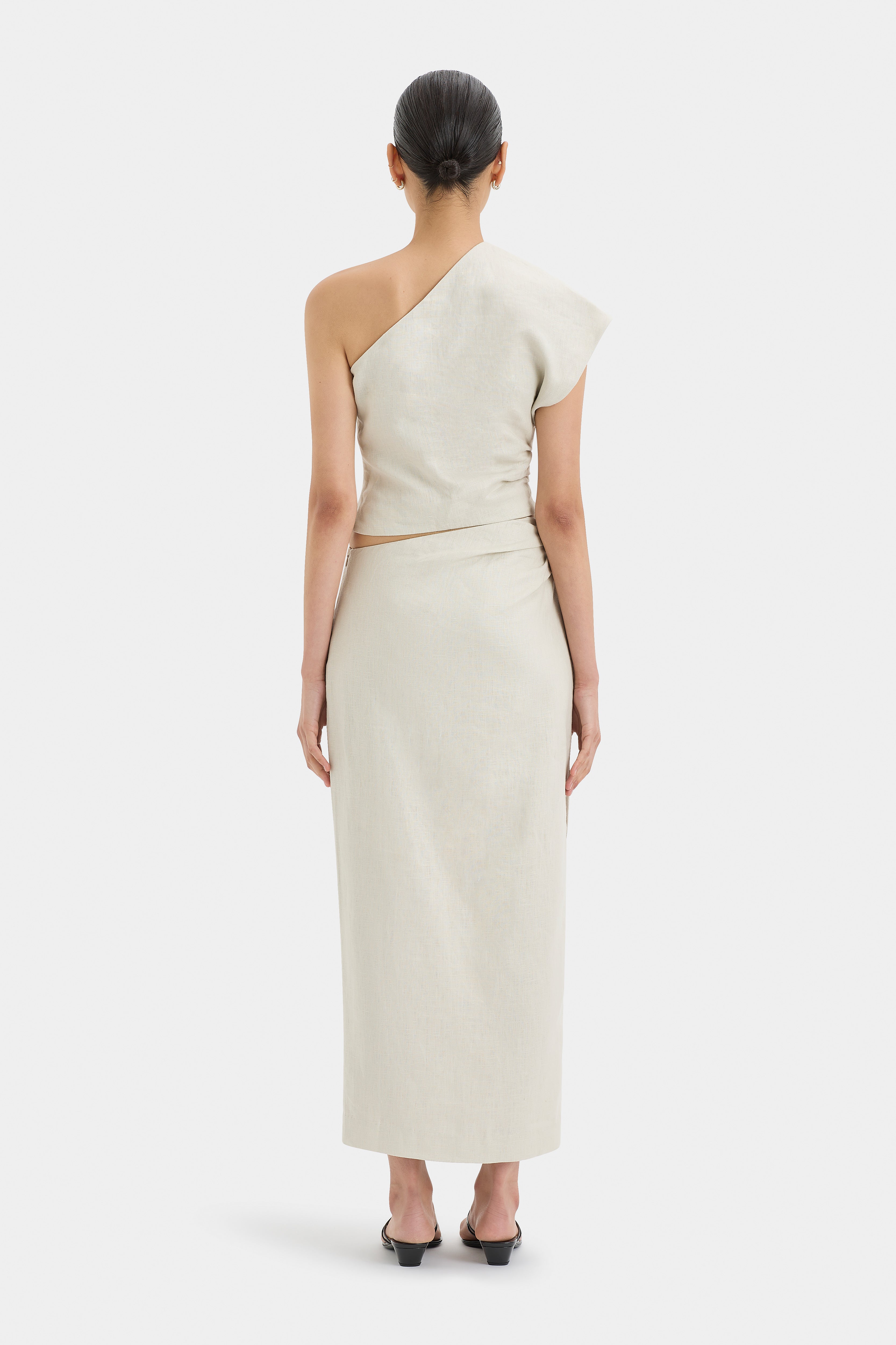 Affogato Asymmetric Midi Skirt for Women - Flowy High Waist Pleated Skirt | Perfect for Casual Outfits, Date Nights & Summer Vacations