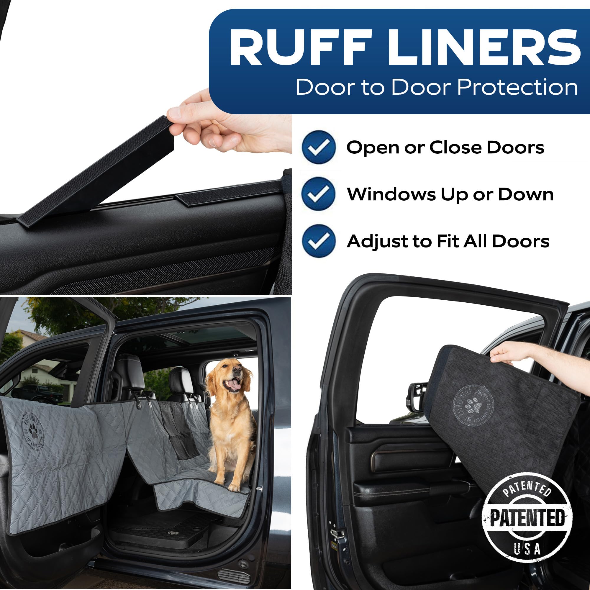Dog Hammock for Truck with Door Protection - Heavy Duty Large Waterproof Pet Seat Cover for Full-Size Trucks - Machine Washable with Travel Bag - Perfect for Road Trips & Outdoor Adventures with Your Dog