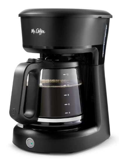 Mr. Coffee 12-Cup Programmable Coffee Maker with Auto Pause & Easy On/Off Switch - Perfect for Home, Office, and Entertaining Guests