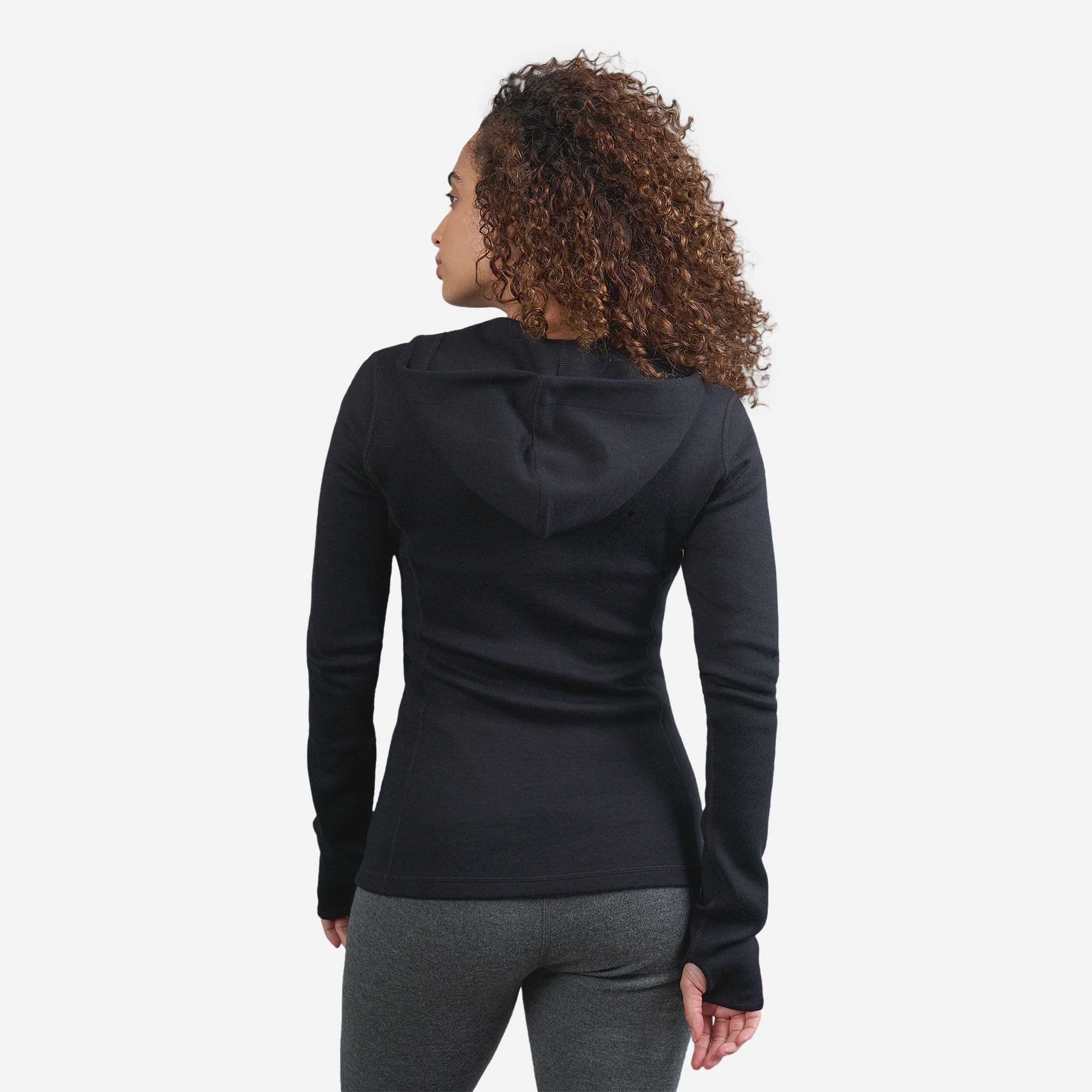Women's Alpaca Wool Hoodie Jacket - 420 Midweight Full Zip Fleece Pullover for Outdoor Hiking & Winter Travel - Cozy Warm Sweatshirt for Casual Wear
