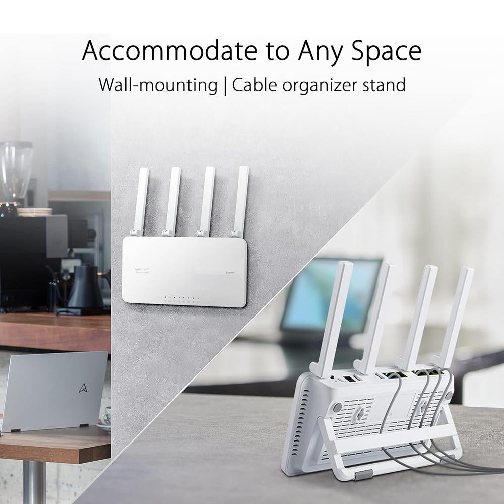 ASUS ExpertWiFi EBR63 Tri-Band WiFi 6 Router - High-Speed Mesh WiFi System for Home & Office | 4K Streaming, Gaming & Smart Home Devices | Easy Setup & Parental Controls