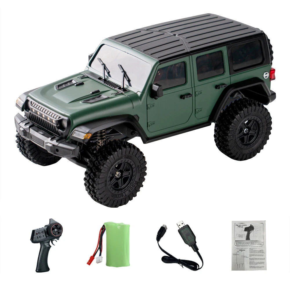 JJRC C8801 1/18 Scale 4WD Remote Control Rock Crawler Truck with LED Lights - Off-Road RC Car for Adults & Kids, Perfect for Backyard Trails and Indoor Crawling Courses