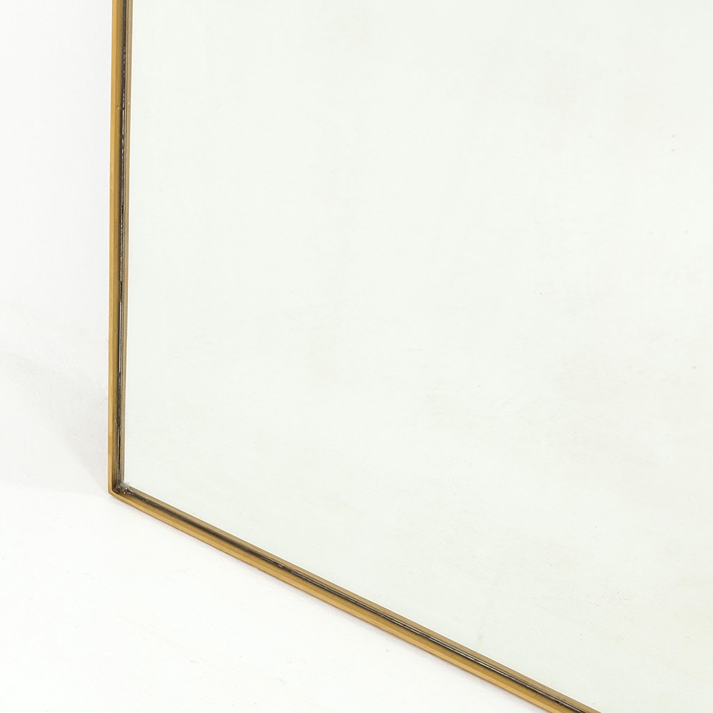Bellvue Full Length Floor Mirror - Polished Brass Finish - Elegant Home Decor for Bedroom, Living Room & Dressing Area