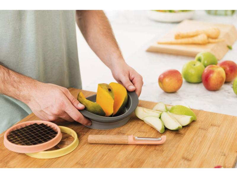 BergHOFF Leo 4-Piece All-in-One Slicer Set with 7 Blades - Perfect for Kitchen Prep, Fruit Cutting & Vegetable Slicing