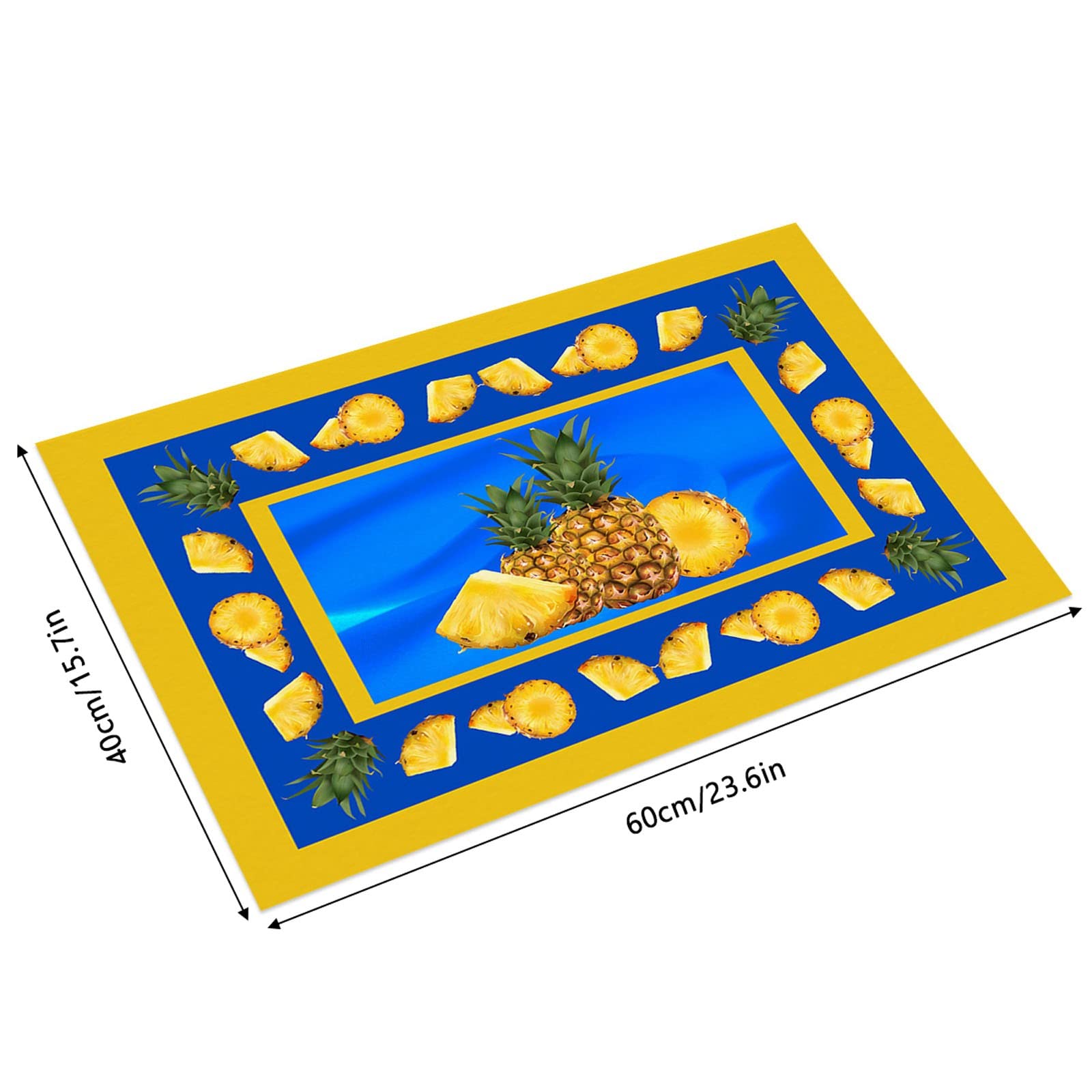 Non-Slip Sunflower Lemon Floor Mat - Waterproof Entry Door Mat for Spring & Summer - Bathroom Rug with Anti-Skid Backing - Perfect for Home, Kitchen, Porch, and Laundry Room Decor