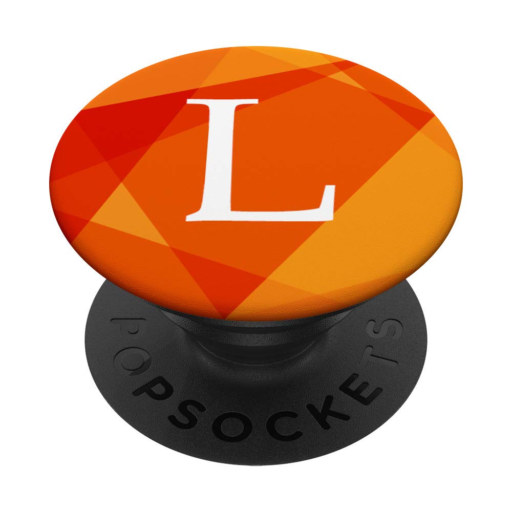 Letter L Red Orange Polygonal Monogram - Unique Personalized Initial Design for Home Decor, Gifts & DIY Crafts