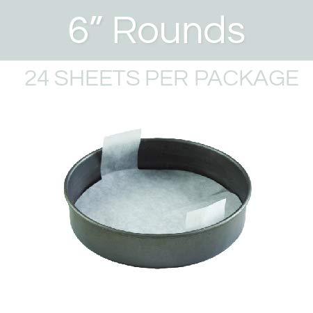 Non-Stick Parchment Paper Sheets for Baking - 6 Inch Round, 24 Count, Oven Safe & High Temperature Resistant - Perfect for Cookies, Cakes, Bread & Pastries - Ideal for Home Bakers & Professional Kitchens